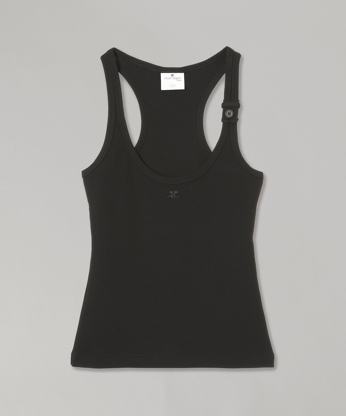 【レア】courreges タンクトップ y2k 00s vintage 人気商品！】 レアcourreges タンクトップ ロゴプリントy2k 00s