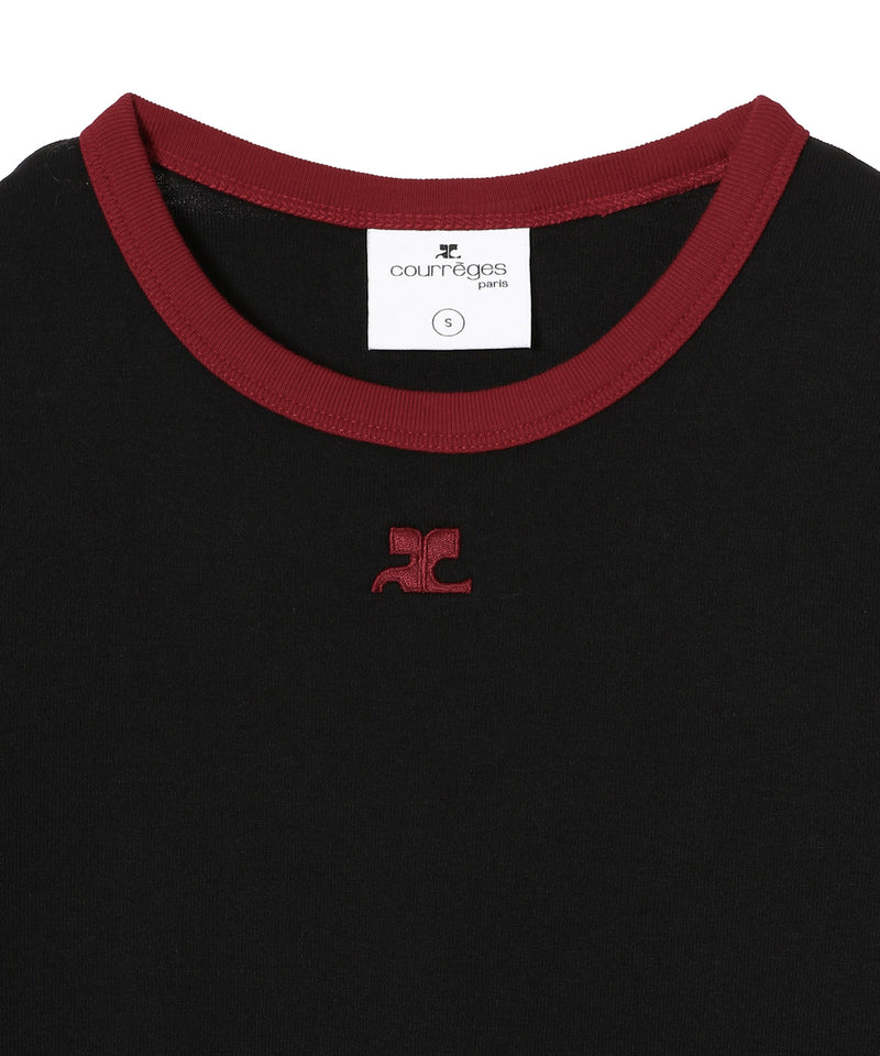 Signature Contrast T-Shirt-courrèges-Forget-me-nots Online Store