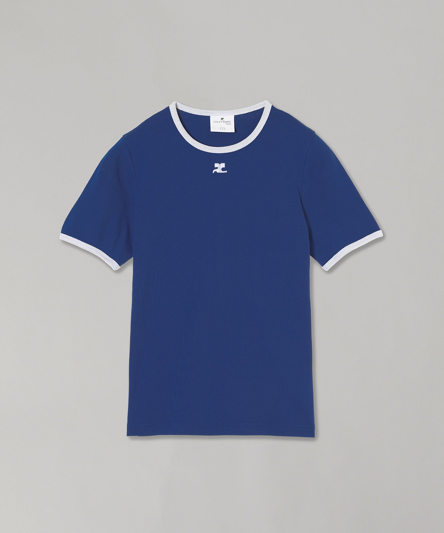 Tシャツ・カットソー Courreges SS25 Pocket shirt (225CCH091CO0137 9999) クレージュ(courrèges)|Signature Contrast T-Shirt