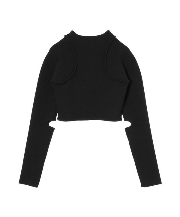 Scuba Cut-Out Knit Cardigan-courrèges-Forget-me-nots Online Store