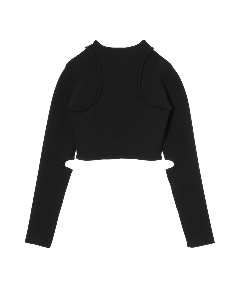 Scuba Cut-Out Knit Cardigan-courrèges-Forget-me-nots Online Store