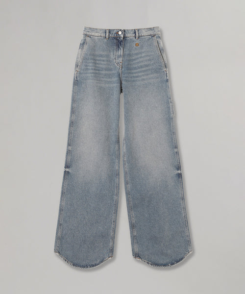 Hammer Denim Baggy Pants-courrèges-Forget-me-nots Online Store