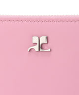 Leather Zipped Compact Wallet-courrèges-Forget-me-nots Online Store