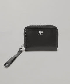 Naplack Zipped Compact Wallet-courrèges-Forget-me-nots Online Store
