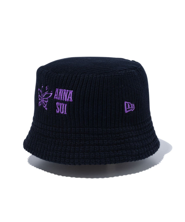 Knit Bucket Anna Sui Blk-NEW ERA-Forget-me-nots Online Store