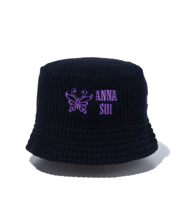 Knit Bucket Anna Sui Blk-NEW ERA-Forget-me-nots Online Store