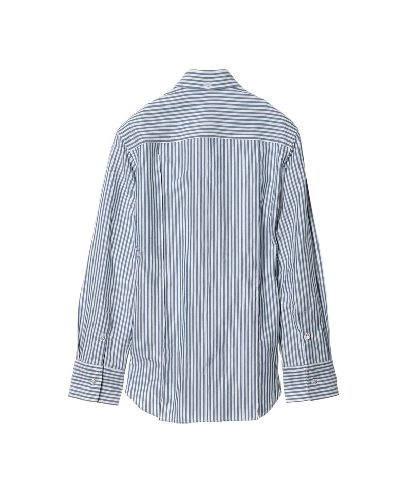 Cotton Ox Stripe Emb Tight Shirt-beautiful people-Forget-me-nots Online Store