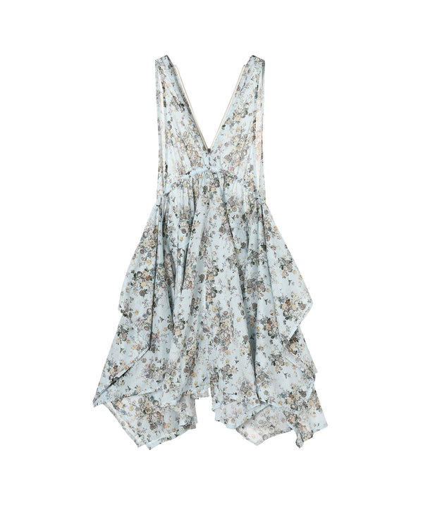 Ripstop Flower Print Flight Zip Up Dress-beautiful people-Forget-me-nots Online Store