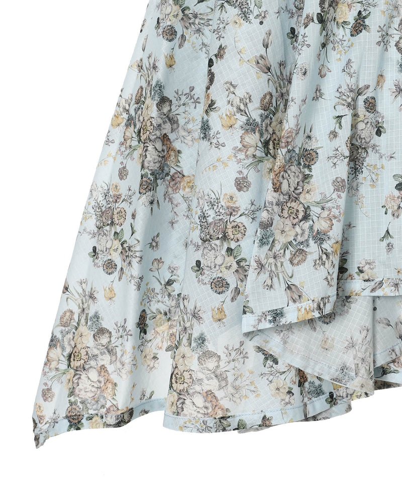 Ripstop Flower Print Flight Zip Up Dress-beautiful people-Forget-me-nots Online Store