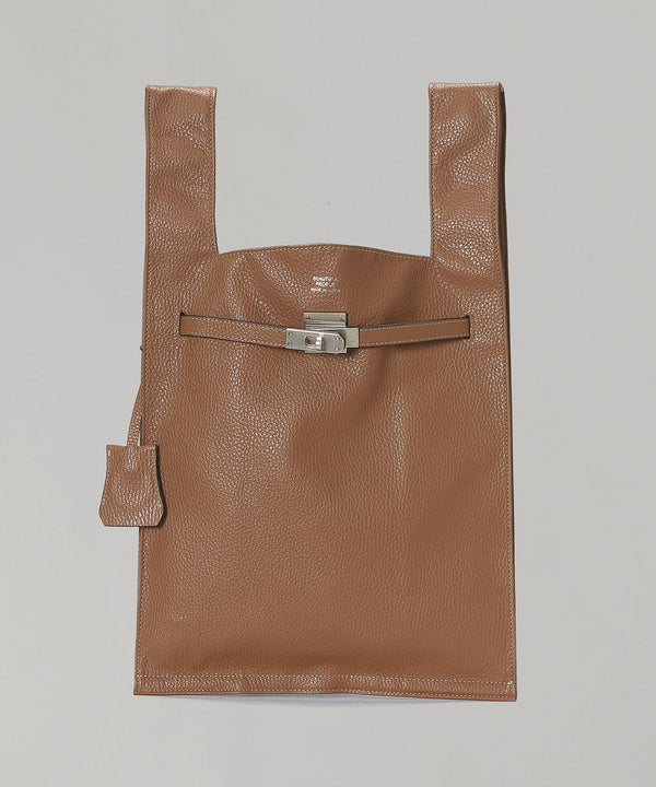 Large Market Bag In Shrink Leather-beautiful people-Forget-me-nots Online Store