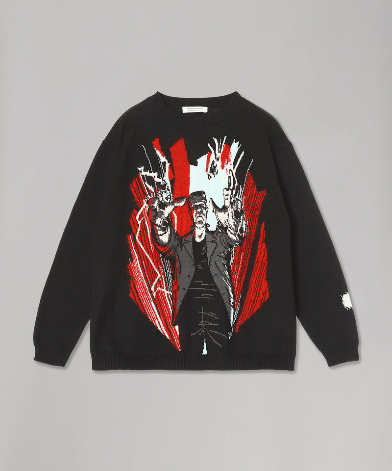 Frankenstein Knitted Pullover-beautiful people-Forget-me-nots Online Store