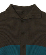 Double-Front Woolrib Knitted Cardigan-beautiful people-Forget-me-nots Online Store