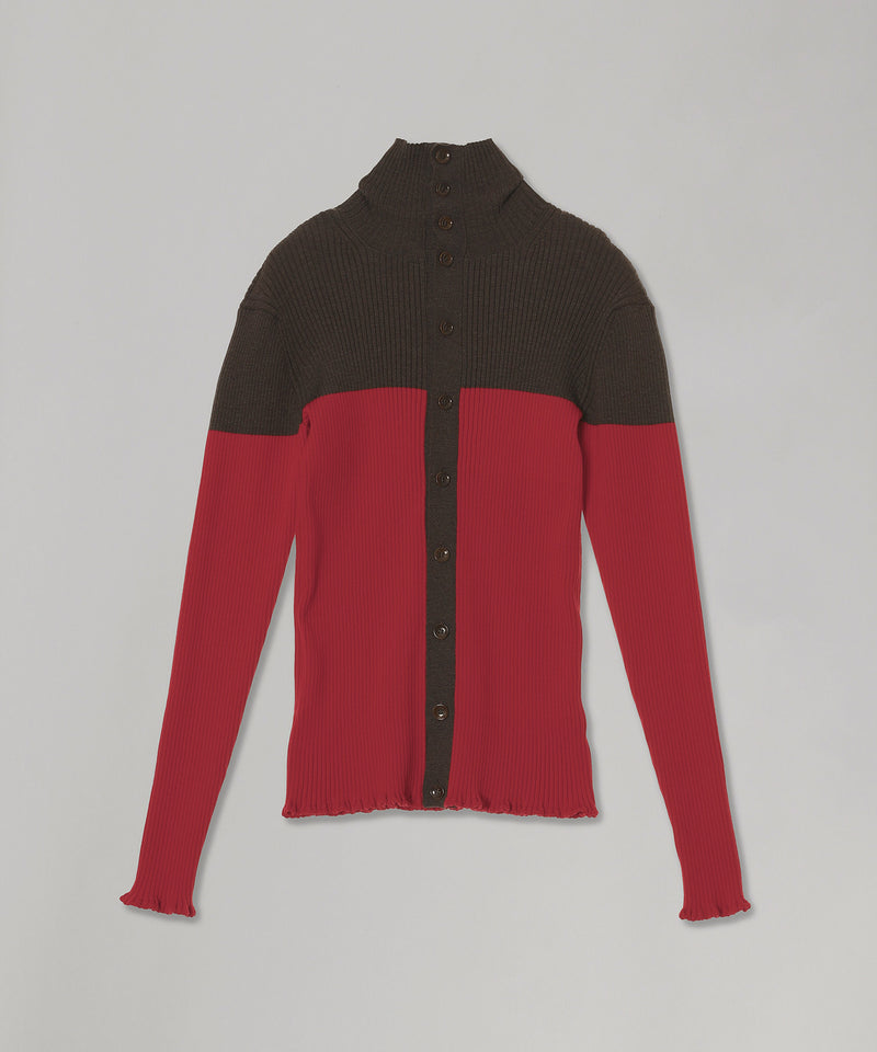 Double-Front Woolrib Knitted Cardigan-beautiful people-Forget-me-nots Online Store