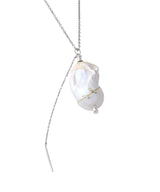 Broken Pearl Pierce Necklace-beautiful people-Forget-me-nots Online Store