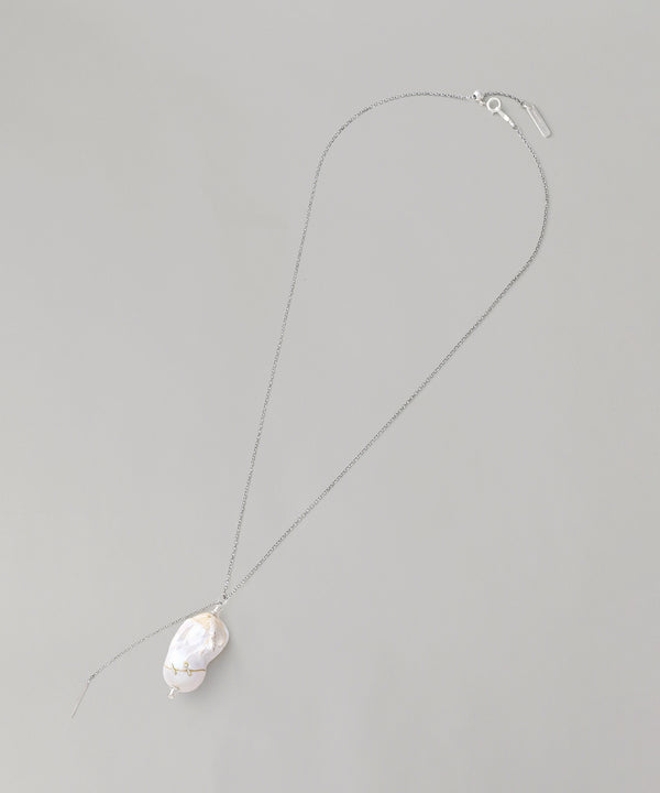Broken Pearl Pierce Necklace-beautiful people-Forget-me-nots Online Store