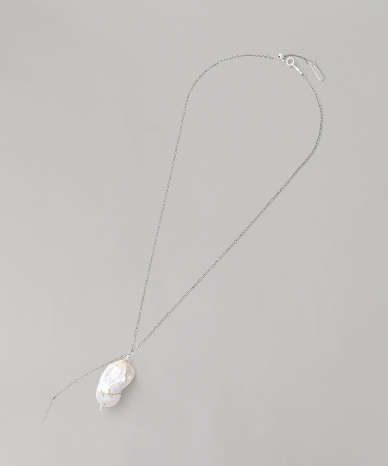 Broken Pearl Pierce Necklace-beautiful people-Forget-me-nots Online Store