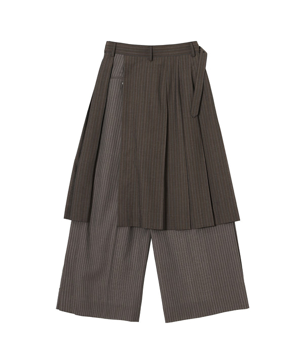 Sheer Stripe Suiting Tuck Pleats Sk Pants-beautiful people-Forget-me-nots Online Store