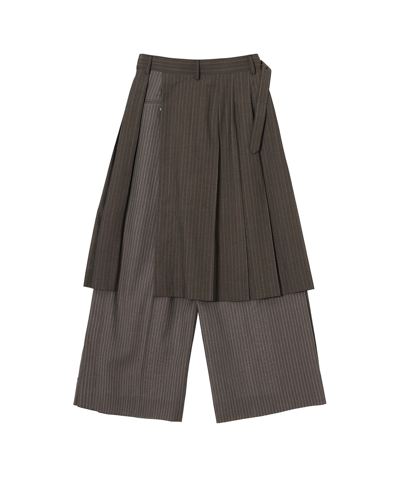 Sheer Stripe Suiting Tuck Pleats Sk Pants-beautiful people-Forget-me-nots Online Store