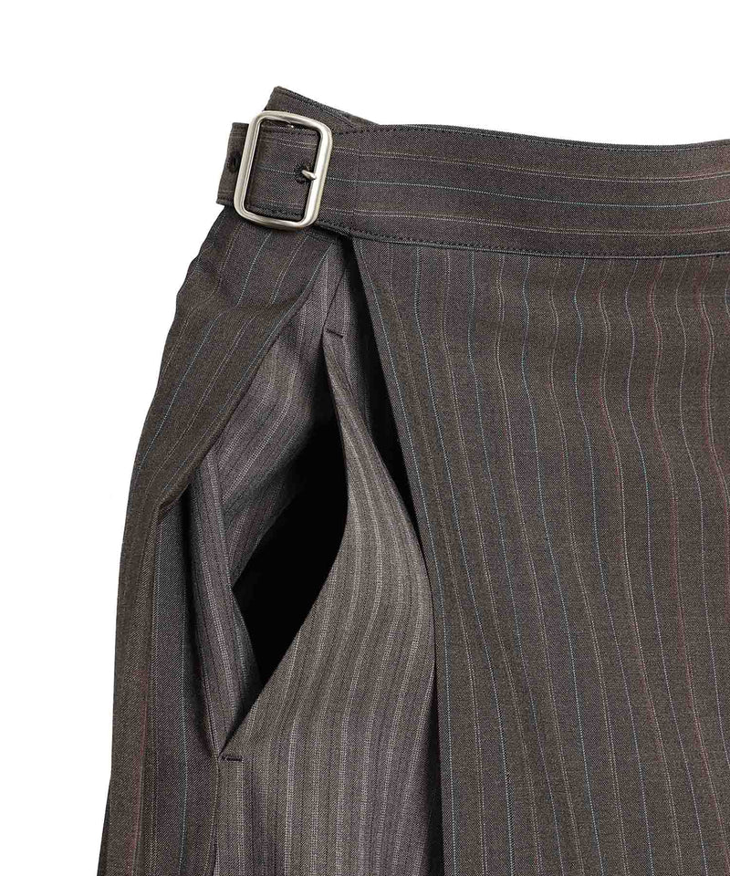Sheer Stripe Suiting Tuck Pleats Sk Pants-beautiful people-Forget-me-nots Online Store
