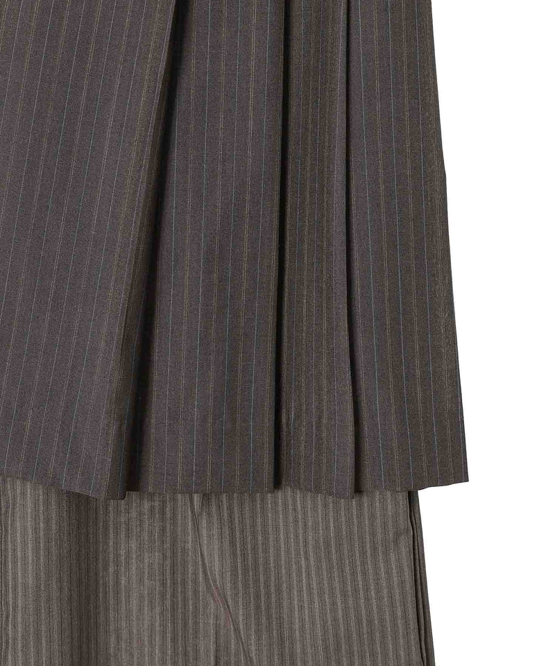 Sheer Stripe Suiting Tuck Pleats Sk Pants-beautiful people-Forget-me-nots Online Store