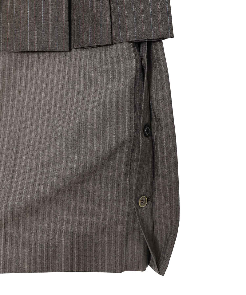 Sheer Stripe Suiting Tuck Pleats Sk Pants-beautiful people-Forget-me-nots Online Store