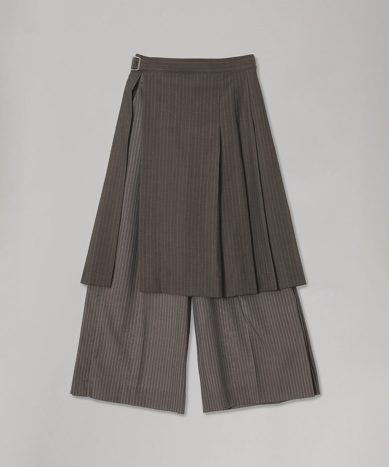 Sheer Stripe Suiting Tuck Pleats Sk Pants-beautiful people-Forget-me-nots Online Store