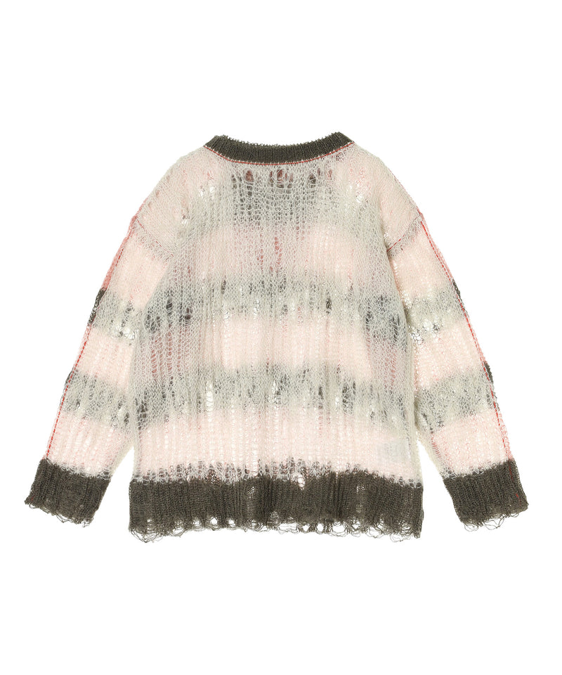 Flip Wooledmohair Damaged Pullover-beautiful people-Forget-me-nots Online Store