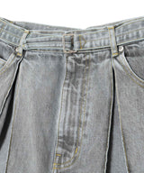Selvedge Denim O/D Tuck Skirt Pants-beautiful people-Forget-me-nots Online Store