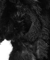 Patchwork Fur Fan Shape Blouson-beautiful people-Forget-me-nots Online Store