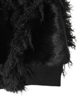 Patchwork Fur Fan Shape Blouson-beautiful people-Forget-me-nots Online Store