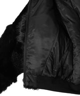 Patchwork Fur Fan Shape Blouson-beautiful people-Forget-me-nots Online Store
