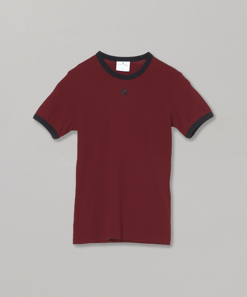 Bumpy Contrast T-Shirt-courrèges-Forget-me-nots Online Store