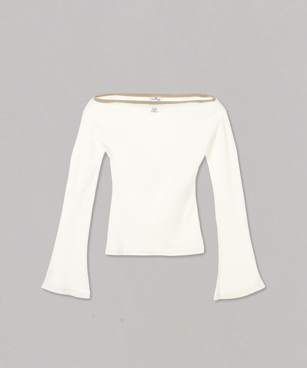 Contrast Boat Line Top-courrèges-Forget-me-nots Online Store