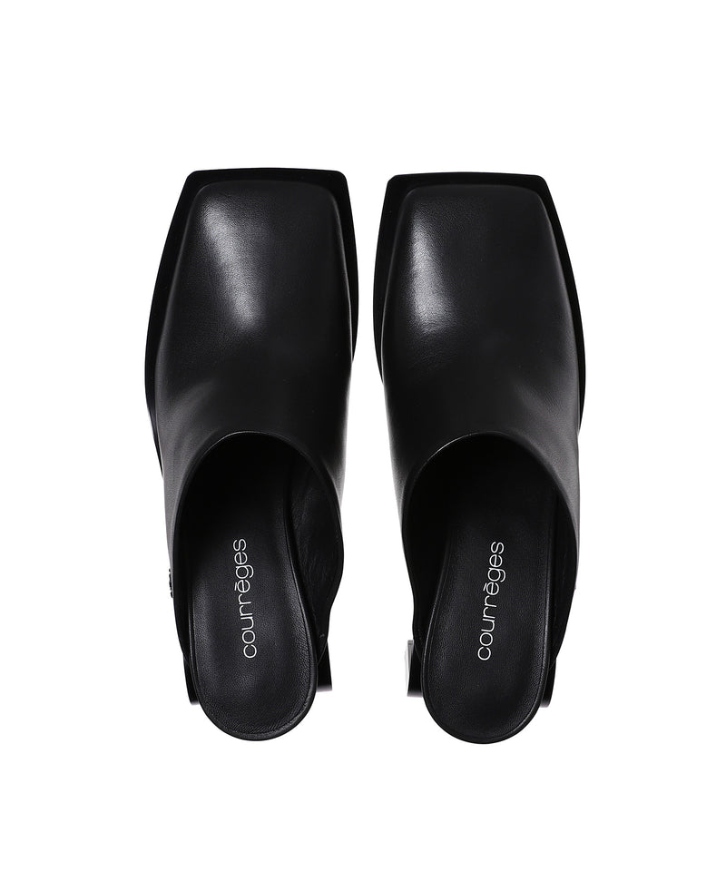 Stream Leather Mules-courrèges-Forget-me-nots Online Store