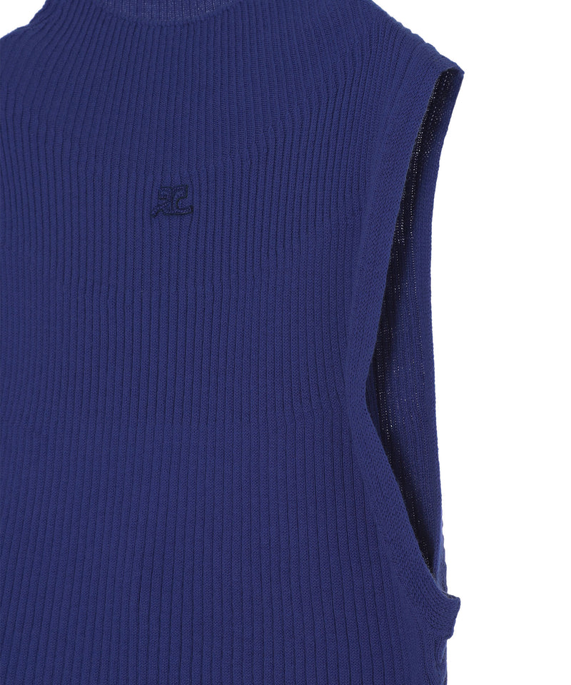 Mockneck Light Rib Top-courrèges-Forget-me-nots Online Store