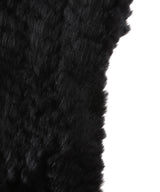 Knitted Rex Fur Fingerless Gloves-Yves Salomon Meteo-Forget-me-nots Online Store