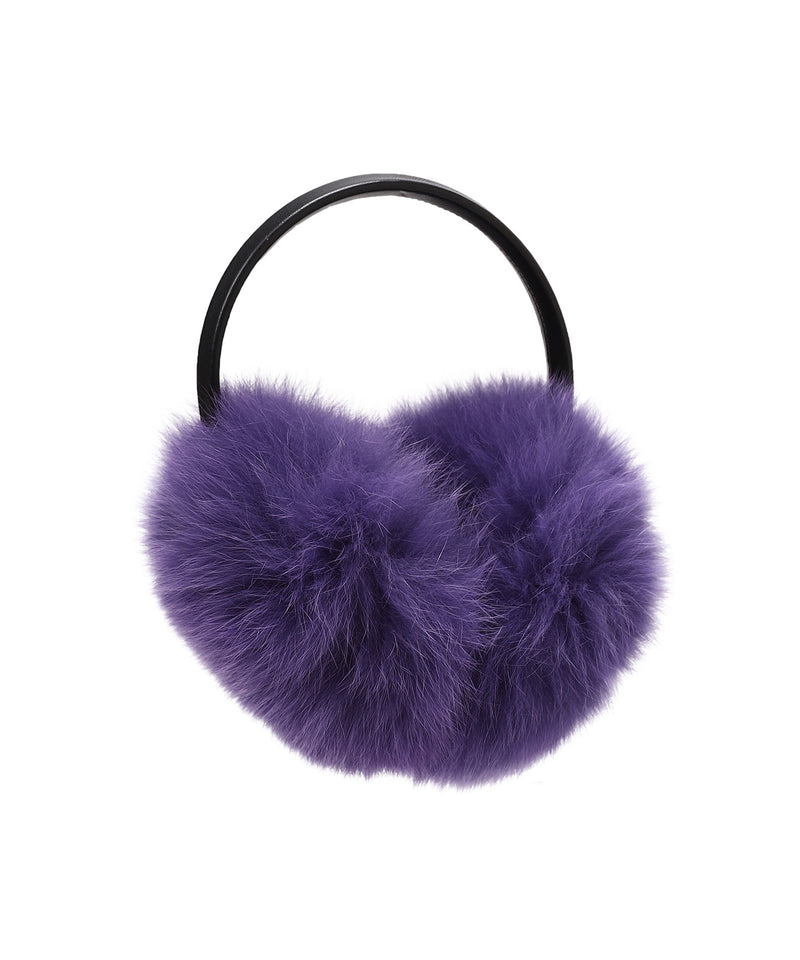 Fox Fur Earmuffs-Yves Salomon Meteo-Forget-me-nots Online Store