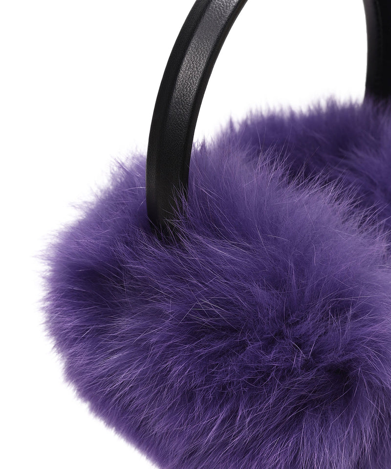 Fox Fur Earmuffs-Yves Salomon Meteo-Forget-me-nots Online Store