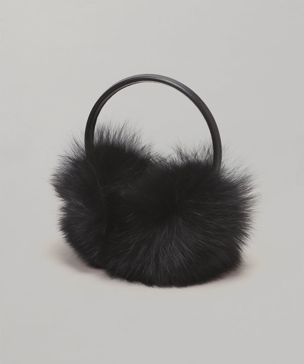 Fox Fur Earmuffs-Yves Salomon Meteo-Forget-me-nots Online Store