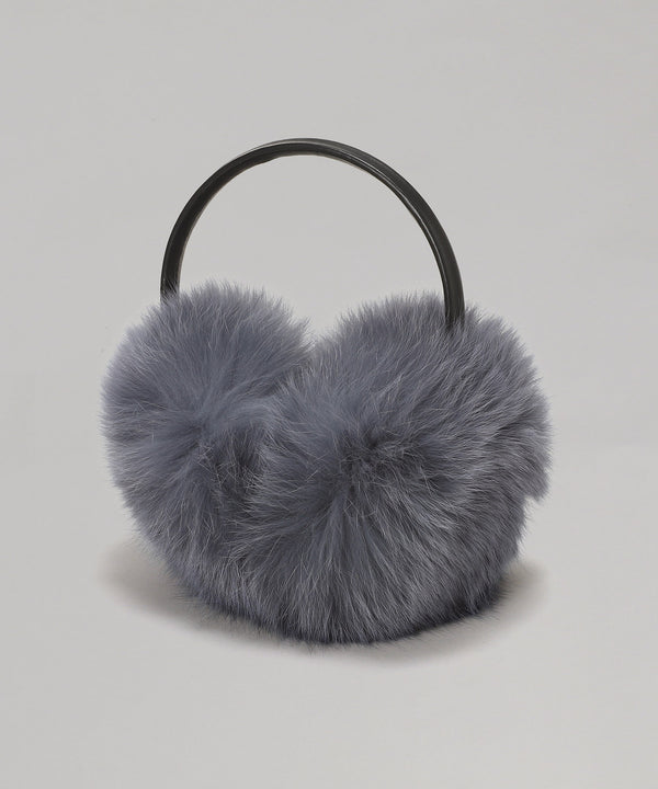 Fox Fur Earmuffs-Yves Salomon Meteo-Forget-me-nots Online Store