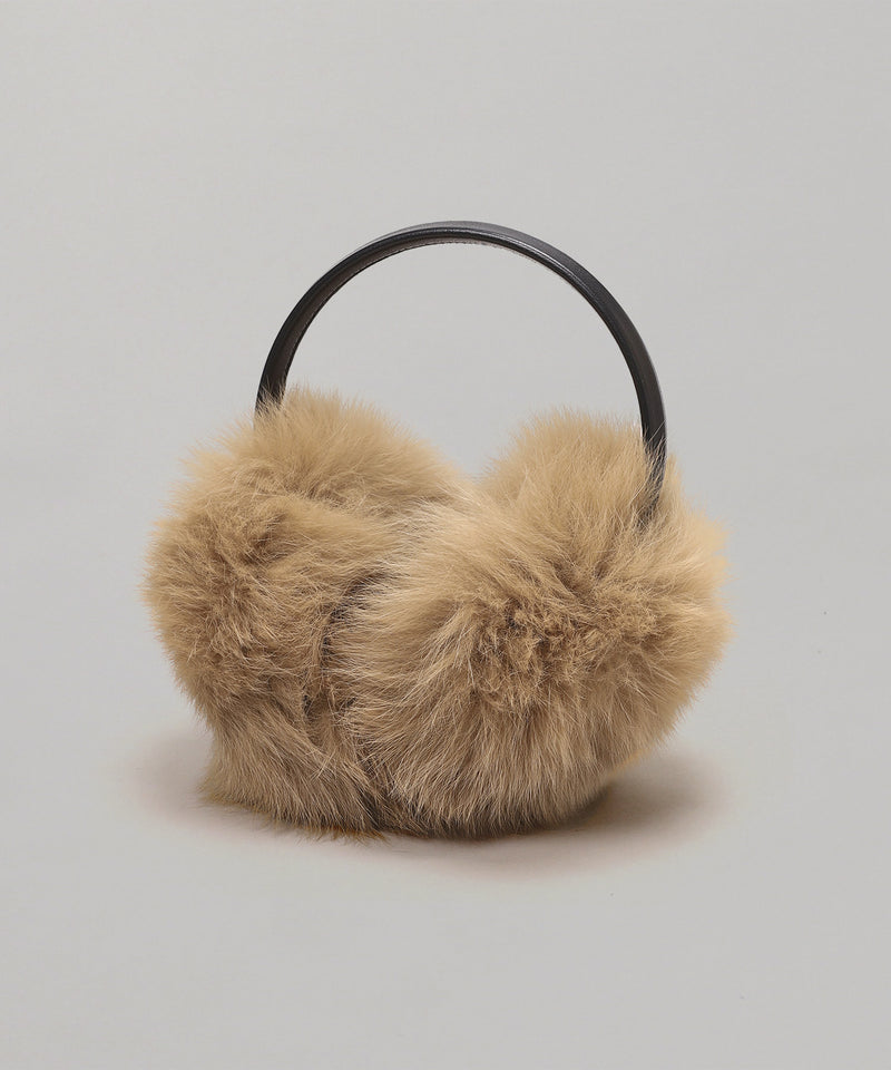 Fox Fur Earmuffs-Yves Salomon Meteo-Forget-me-nots Online Store