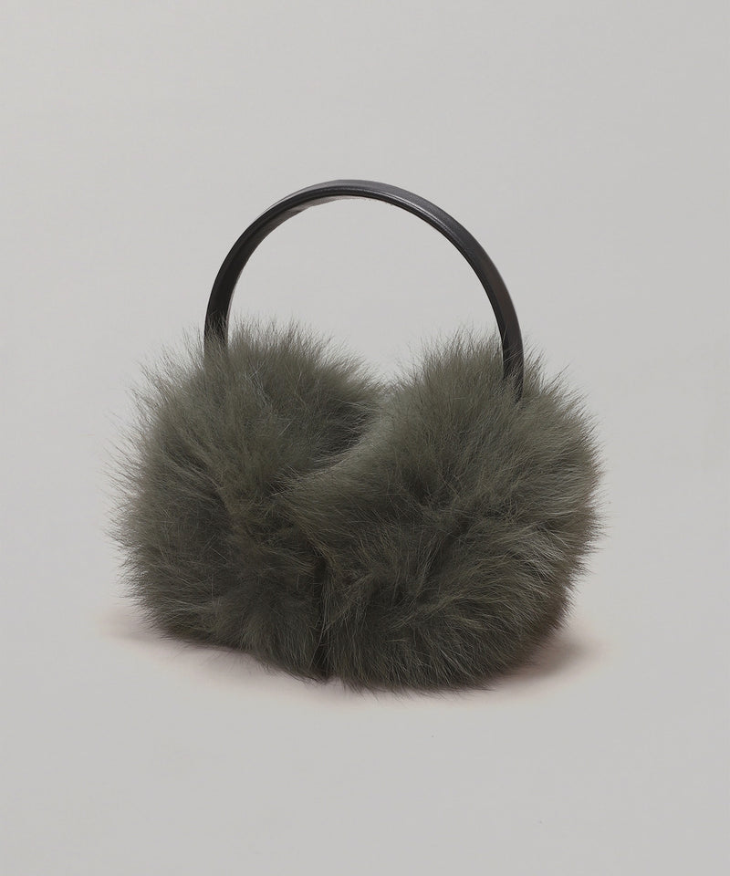 Fox Fur Earmuffs-Yves Salomon Meteo-Forget-me-nots Online Store