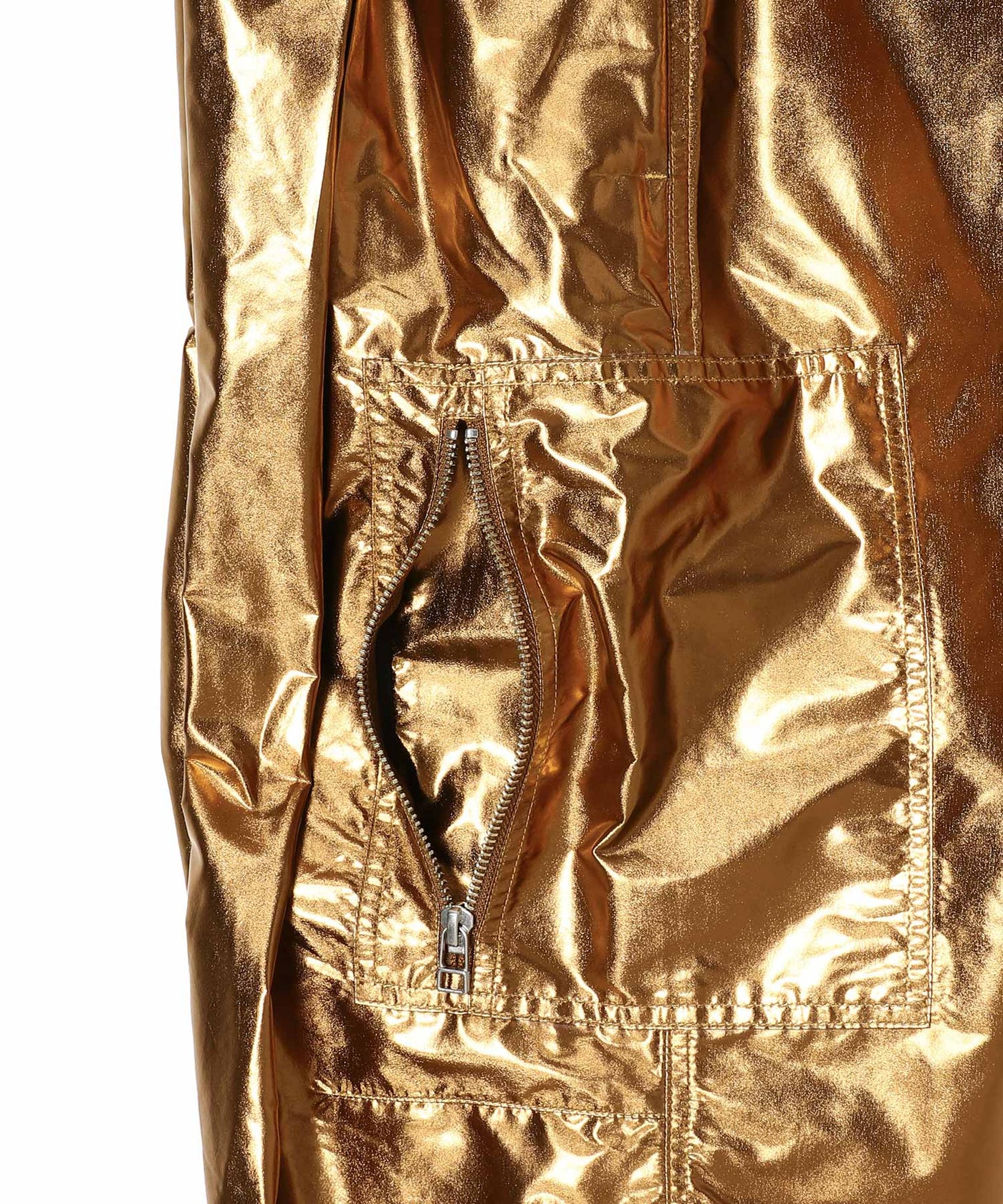 セレナヘリオス(SELENAHELIOS)｜Metallic Zipper Pants｜Forget