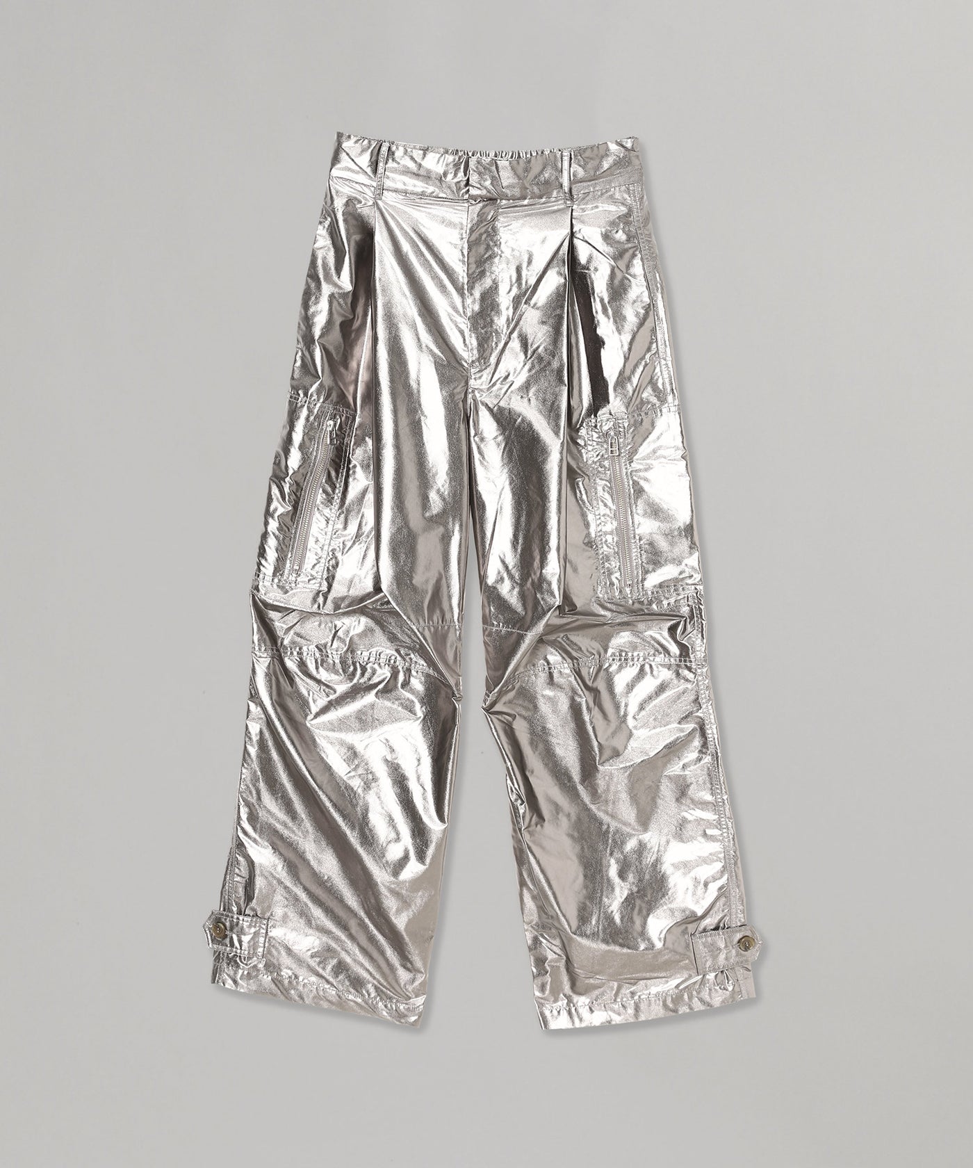 selenahelios セレナヘリオス セレナヘリオス(SELENAHELIOS)｜Metallic Zipper Pants｜Forget