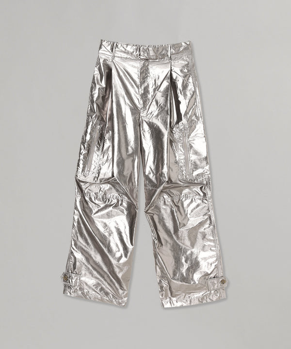Metallic Zipper Pants-SELENAHELIOS-Forget-me-nots Online Store