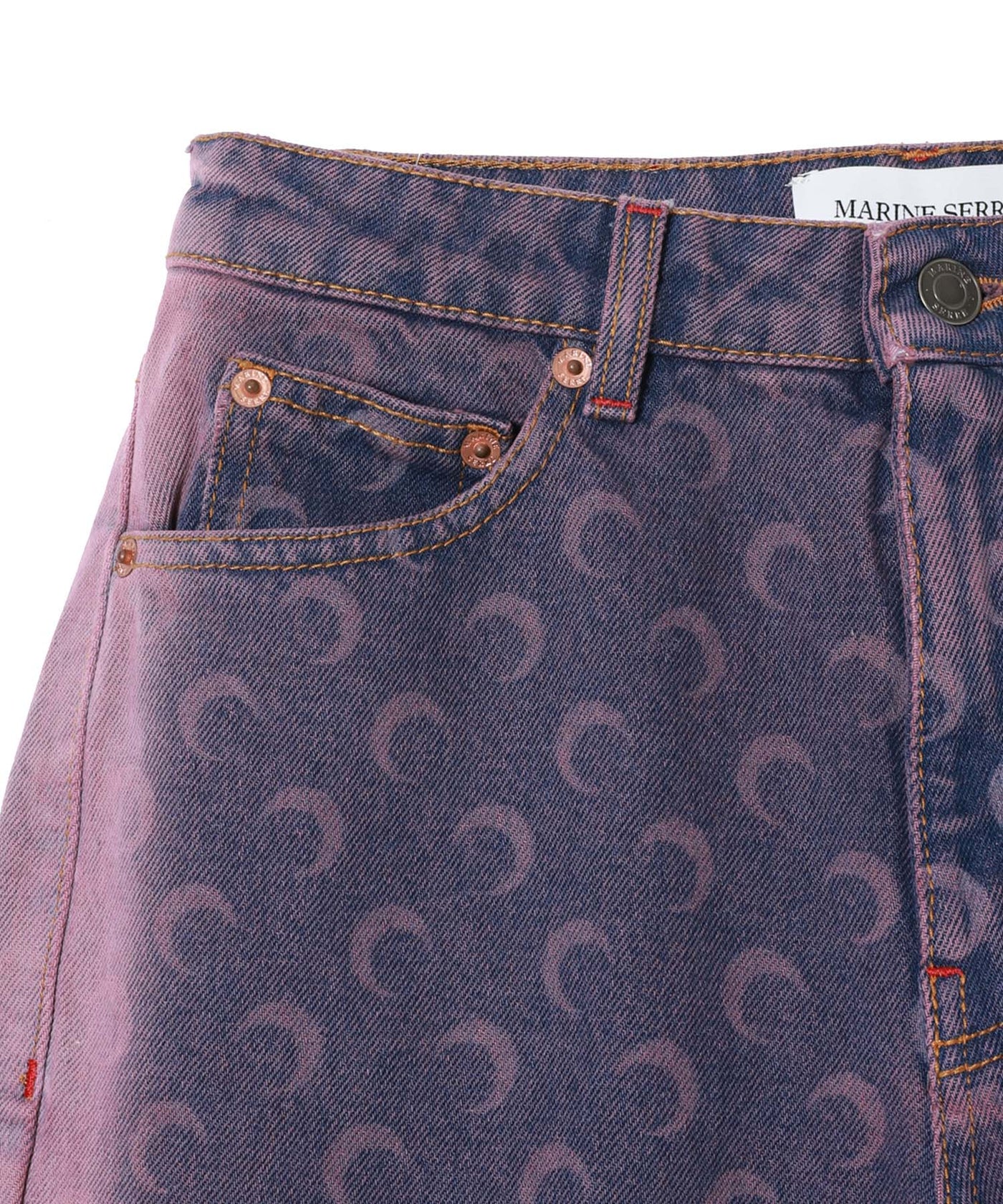 マリーン セル(Marine Serre)｜Moon Laser Denim Loose Jeans
