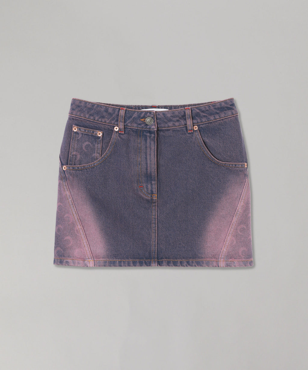 マリーン セル(Marine Serre)｜Moon Laser Denim Mini Skirt