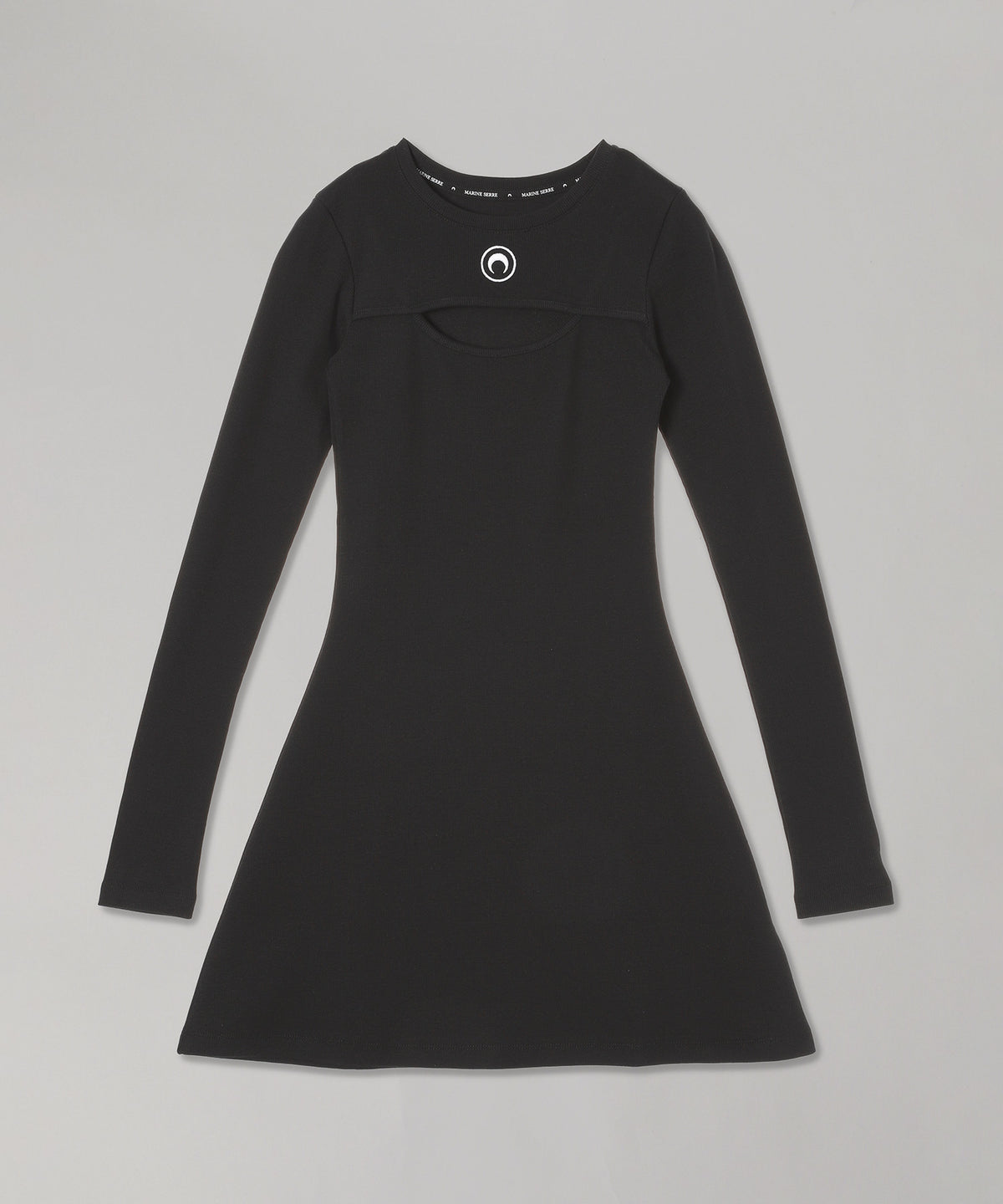 marine serre ミニワンピース Moon Logo Ribbed Jersey Mini Dress • Marine Serre