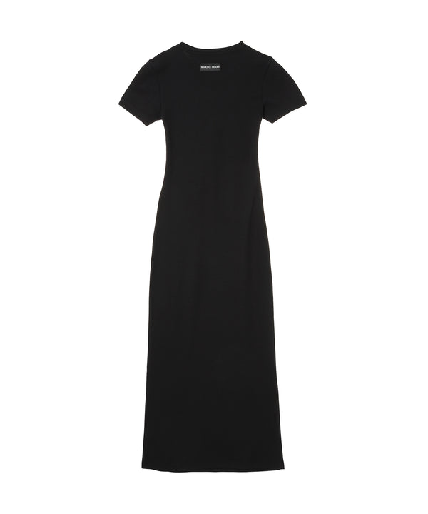 Moon Logo Ribbed Jersey Tube Dress-Marine Serre-Forget-me-nots Online Store