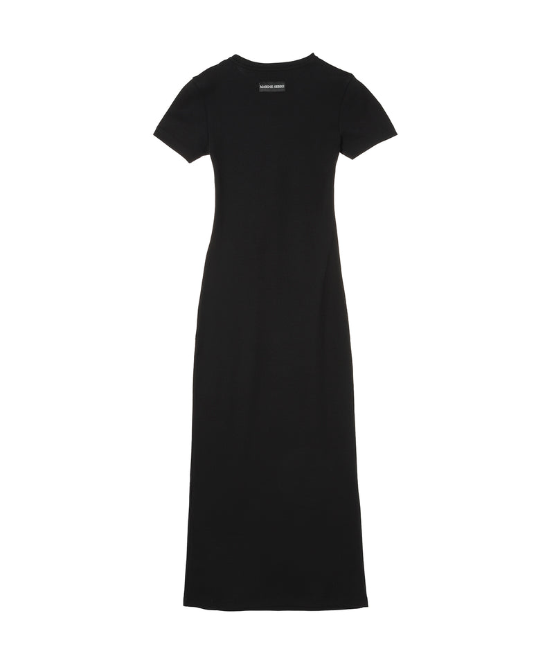 Moon Logo Ribbed Jersey Tube Dress-Marine Serre-Forget-me-nots Online Store